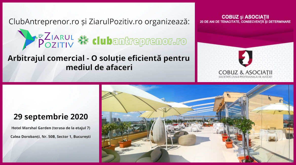 1 afis poster Arbitrajul comercial - O soluție eficientă pentru mediul de afaceri