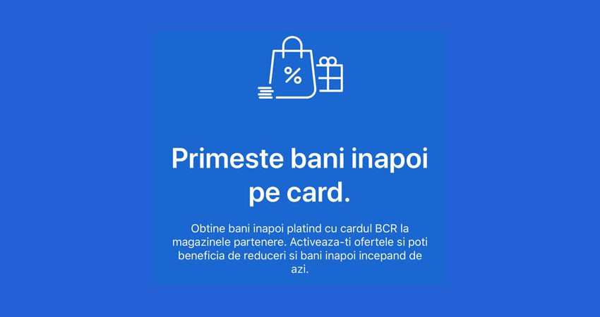 BCR lansează programul Moneyback în platforma George
