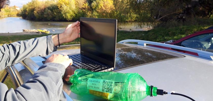 O sticlă de plastic high tech a călătorit de la Hărman la Varna plecare de la Podu Olt