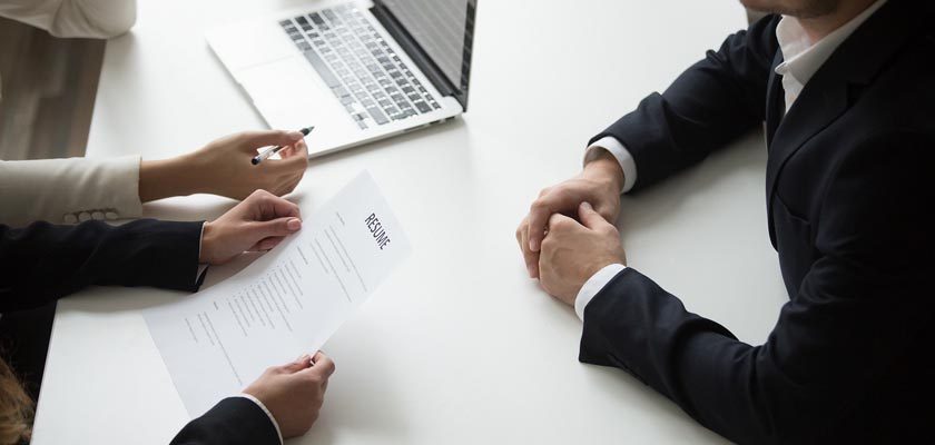 besjobs romania angajare locuri de munca interviu cv Male applicant having job interview