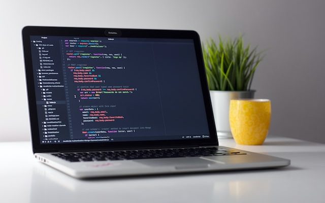 laptop it limbaje programare software web development dezvoltare tehnologie digital servicii