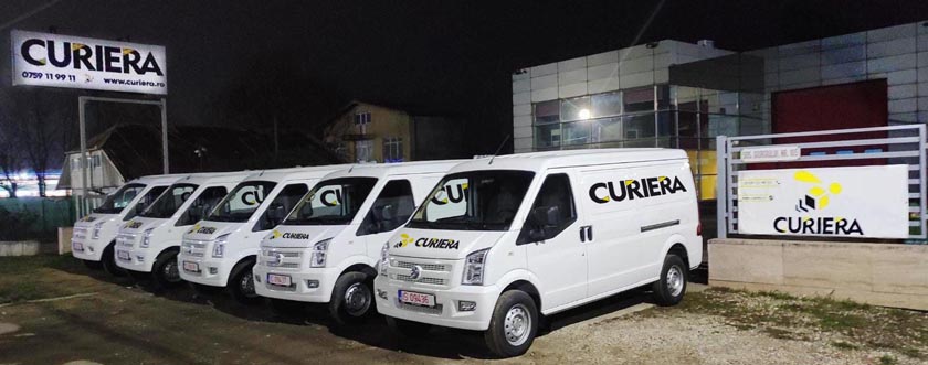 Curiera devine primul serviciu de curierat 100% electric din România Mockup masini CURIERA 1
