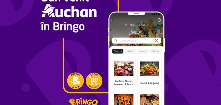 Auchan si Bringo – parteneriat pentru livrari rapide la domiciliu