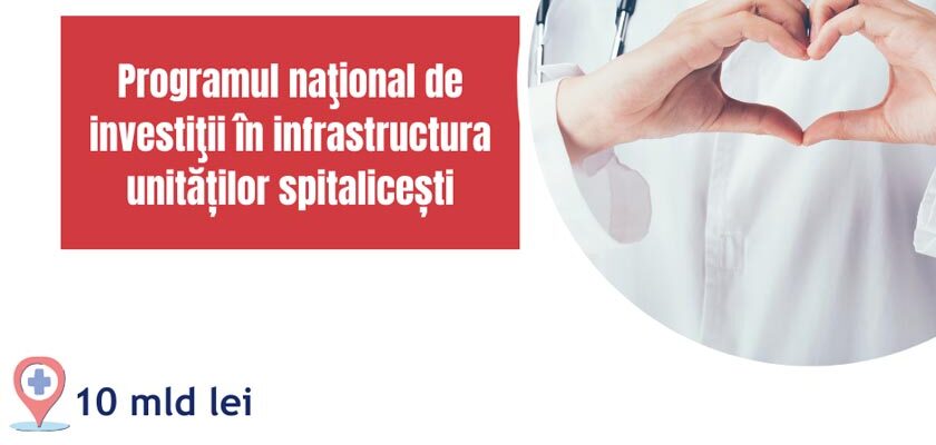 Ministerul Investițiilor și Fondurilor Europene sănătate MIPE lansează Programul Național de investiții în infrastructura de sănătate, cu o valoare de 10 miliarde de lei