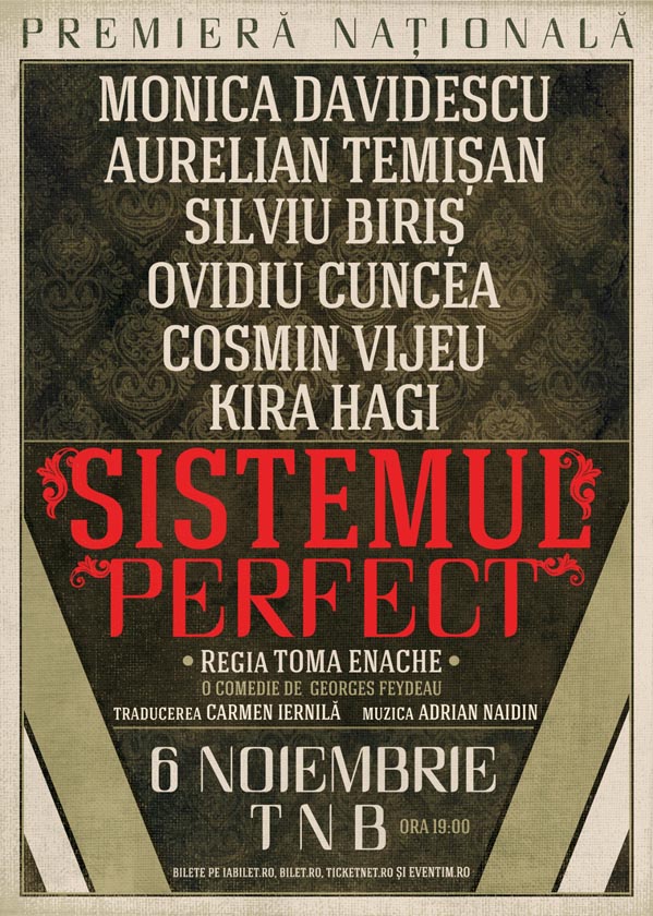 „Sistemul Perfect” - o comedie savuroasă cu Monica Davidescu și Aurelian Temisan în rolurile principale