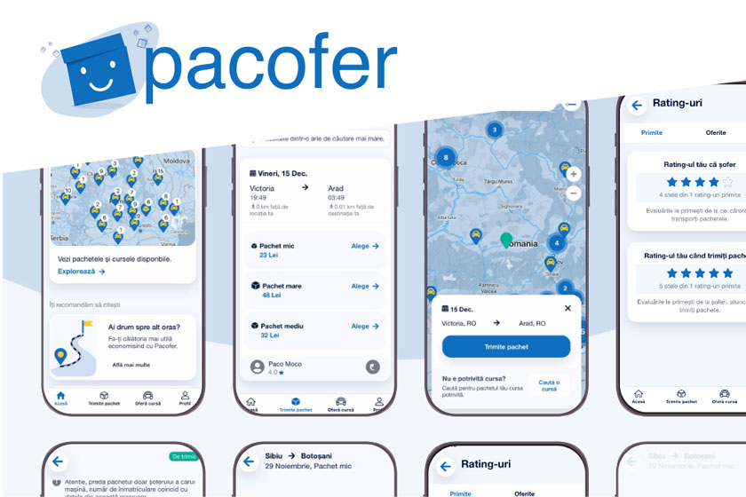 Aplicația Pacofer ridesharing