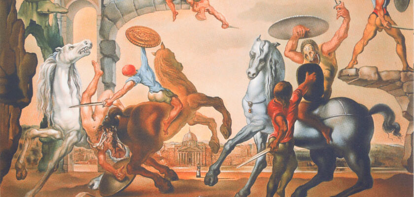 Batalie-pe-o-papadie_Salvador-Dali