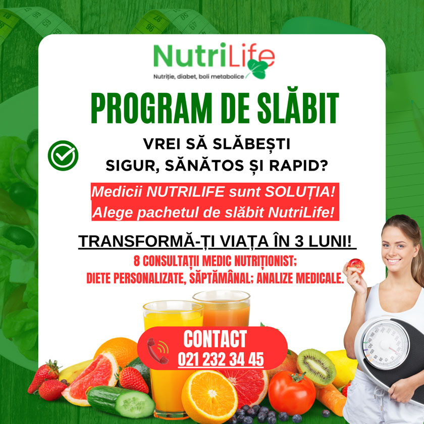 Clinica NutriLife Îngrijire completă pentru pacienții cu DIABET, soluții SIGURE pentru SLĂBIT