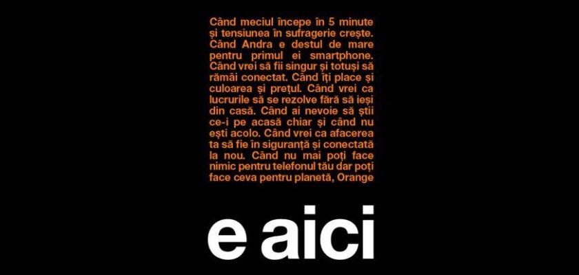 Orange semnatura de brand Orange e aici