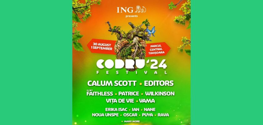 Calum Scott, Editors și Faithless - cele mai noi nume din lineup-ul CODRU Festival