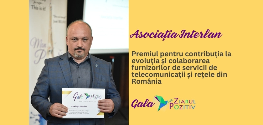Asociația Interlan premiată la Gala Ziarul Pozitiv