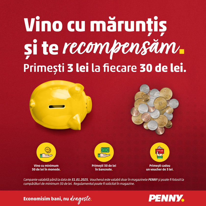 PENNY_Vino cu mărunțiș și te recompensăm