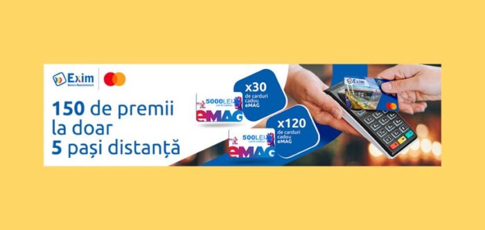 Exim Banca Românească 150 de premii pentru utilizatorii Mastercard