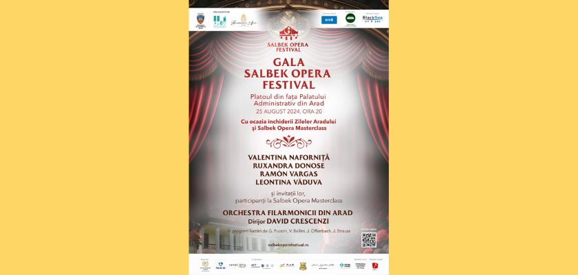 Stele ale operei mondiale strălucesc la Arad Gala Salbek Opera Festival aduce magia muzicii în inima Zilelor Aradului