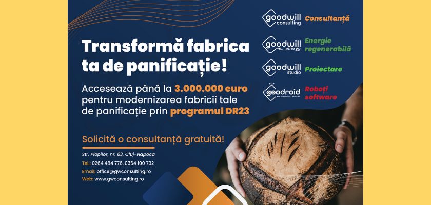 Transformarea sectorului de panificație cu fonduri europene PNS DR23 Goodwill