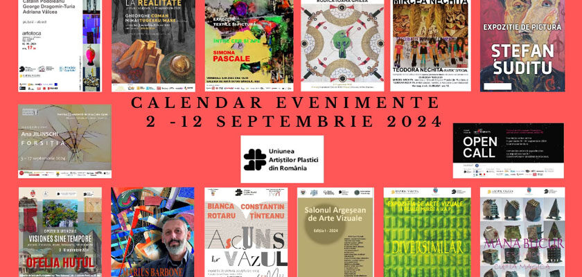 Uniunea Artiștilor Plastici din România propune noi evenimente vizuale care vor debuta în perioada 2 8 septembrie macheta grafica landcape