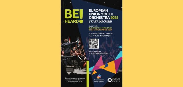ICR invită tinerii muzicieni să participe la selecția anuală pentru Orchestra de Tineret a Uniunii Europene EUYO