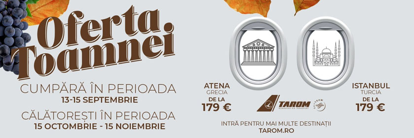 tarom ATENA si ISTANBUL de la 179 euro