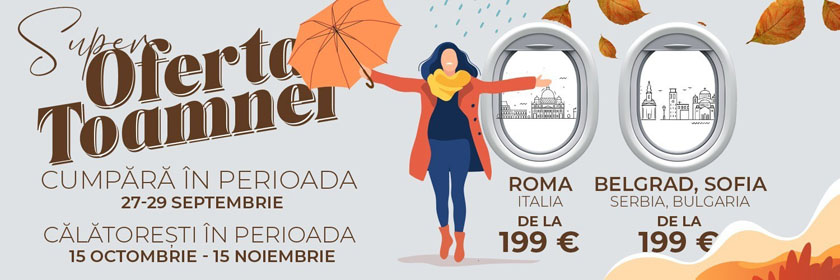 tarom oferte speciale de toamna bilete de avion destinatii europene calatorie zboruri