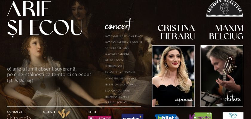 Concert de debut la Teatrul Coquette Soprana Cristina Fieraru și Chitaristul Maxim Belciug în Premieră