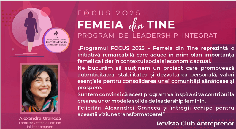 6_FOCUS 2025 - Femeia din tine - Program de leadership integrat demarat cu succes la Brașov Revista Club Antreprenor