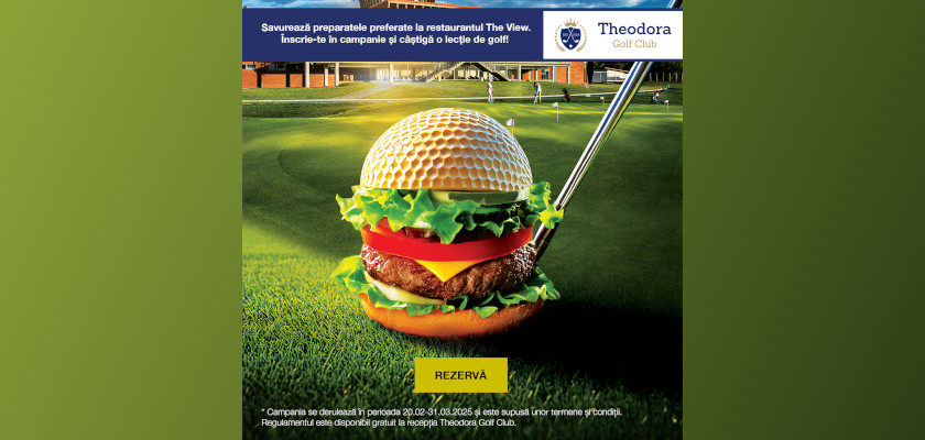 Rezervă o masă la The View lecție de golf Theodora Golf Club Alba Iulia cover zp