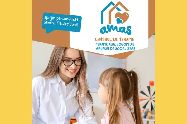 Asociația AMAS deschide un centru de terapie pentru copiii cu boli rare, epilepsie, autism, ADHD și alte dizabilitǎți