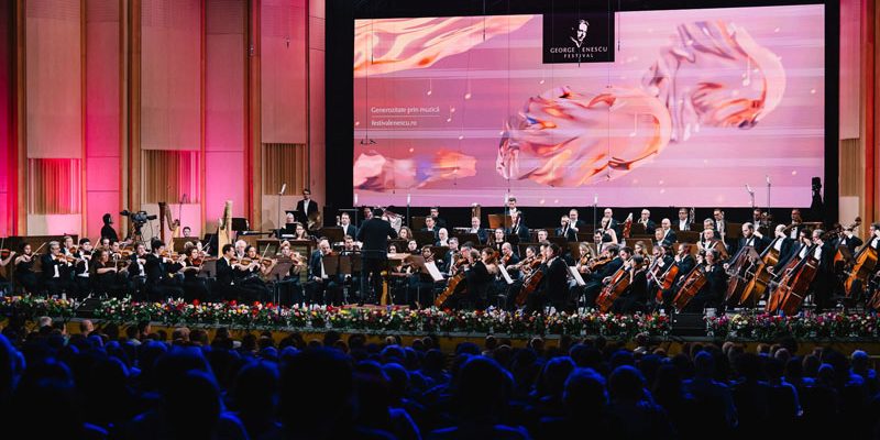 Concertul de deschidere al Festivalului Enescu este sustinut in mod traditional de catre Orchestra Filarmonicii George Enescu. foto editia 2023