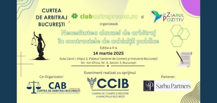 Necesitatea clauzei de arbitraj în contractele de achiziții publice, 14 martie 2025