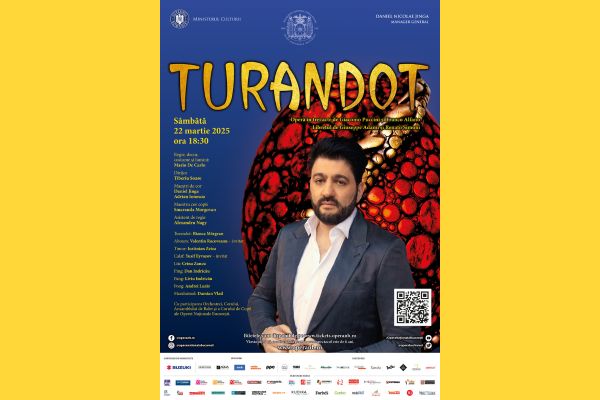 Opera Națională București prezintă, sâmbătă, 22 martie, Turandot de Puccini