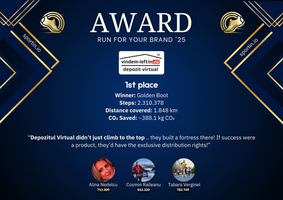 Run for Your Brand Depozit Virtual câștigă competiția internațională de mișcare