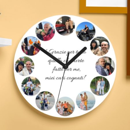 creativ.ro ceas-personalizat-rotund-cu-12-fotografii-si-text~6208