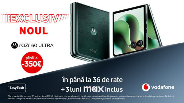 Motorola Razr 60 Ultra și Edge 60 Pro, lansate în România exclusiv cu Vodafone EasyTech