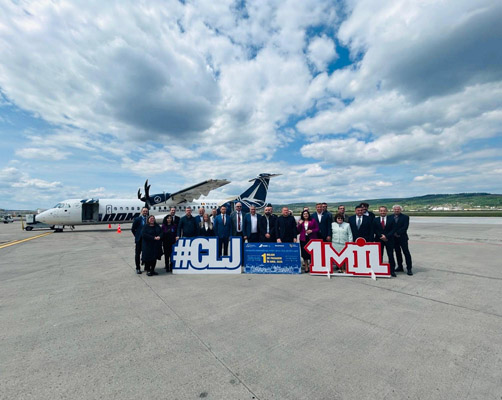 Pasagerul 1MIL al Aeroportului Internațional Cluj, înregistrat pe cursa TAROM