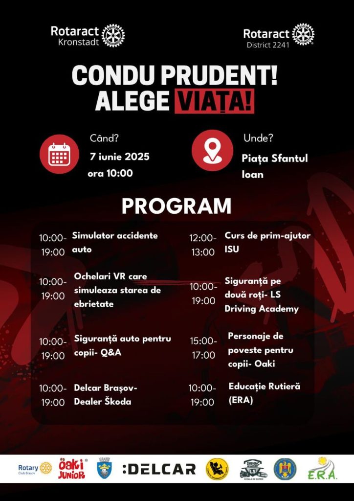 2_Condu Prudent Alege Viața Eveniment pentru Siguranța Rutieră la Brașov pe 7 Iunie 2025