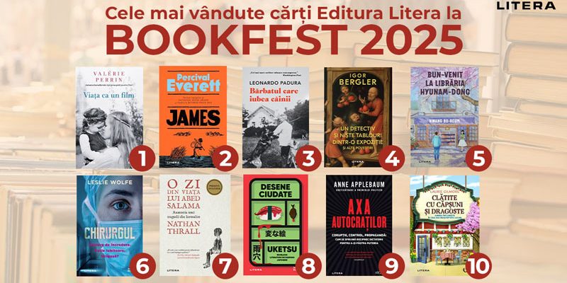 Editura Litera, Bookfest 2025, cele mai vândute cărți, top cărți Litera