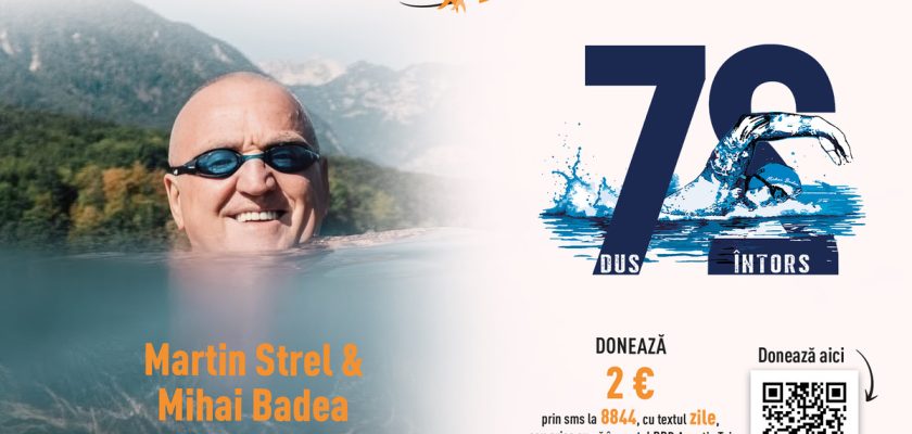 Martin Strel înoată în România pentru copiii cu dizabilități