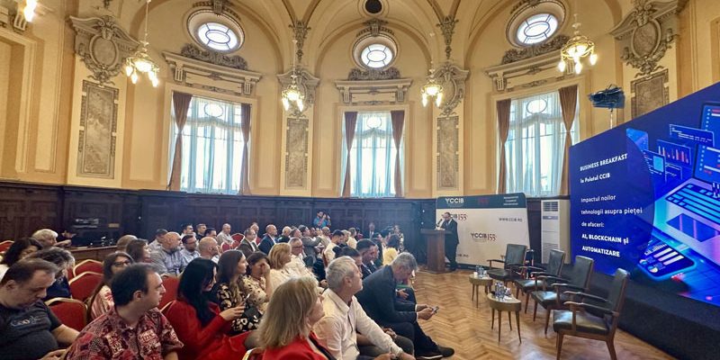 Business Breakfast CCIB, inteligență artificială, blockchain, automatizare procese, transformare digitală, securitate cibernetică