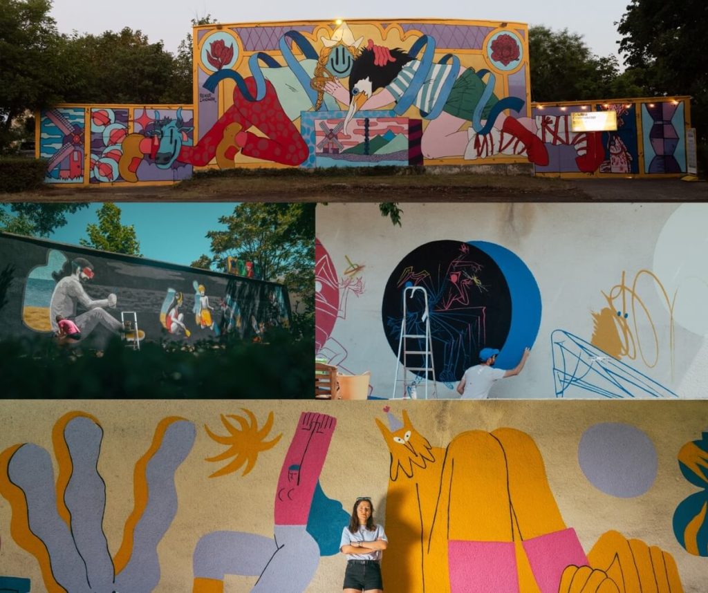 Grădina Cinemascop din Eforie Sud Dintr-un cinematograf în ruină a renăscut o scenă vibrantă a artei contemporane Eforie Colorat 3