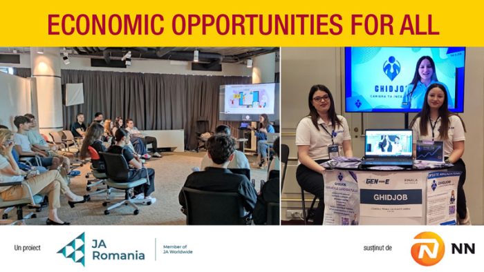 Tinerii creează soluții pentru comunitate și explorează cariere reale în cadrul proiectului Economic Opportunities for All JA ROMANIA