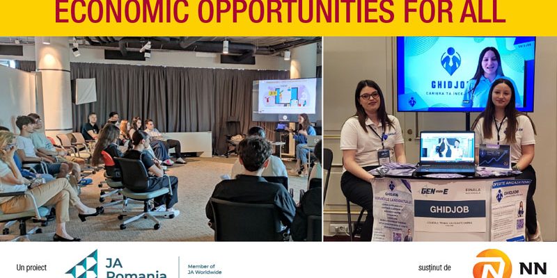 Tinerii creează soluții pentru comunitate și explorează cariere reale în cadrul proiectului Economic Opportunities for All JA ROMANIA
