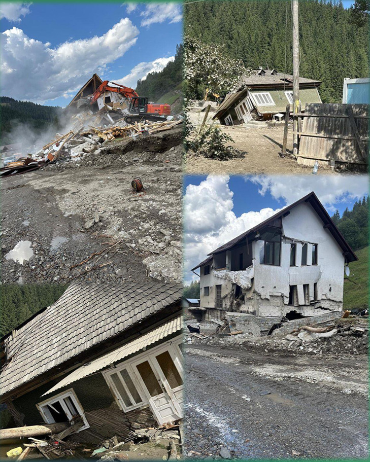 Colaj foto locuinte avariate de inundatii Daniela Covacescu Allianz-Tiriac asigurari casa