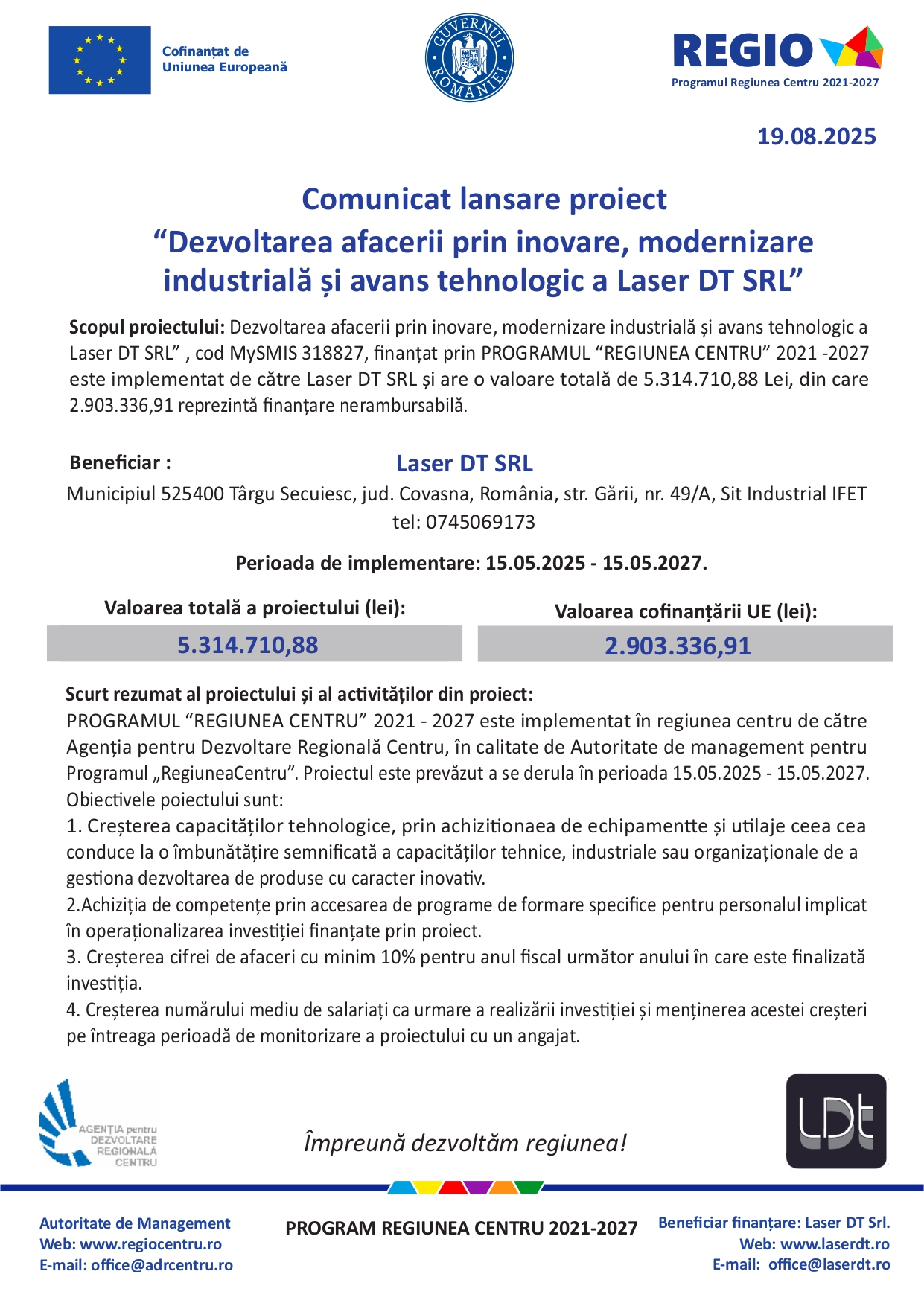 Comunicat de presa Laser DT final_page-0001 19 august 2025