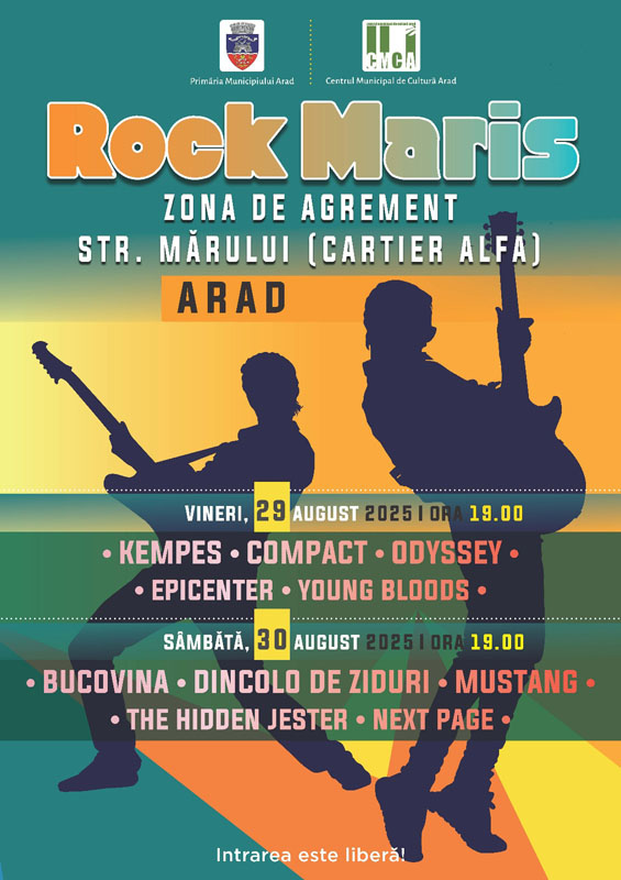 Rock Maris 2025 Aradul vibrează în ritm de rock