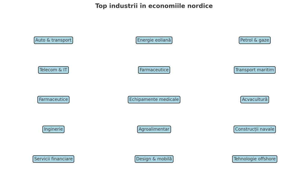 Top Industrii În Economiile Nordice Suedia, Danemarca și Norvegia
