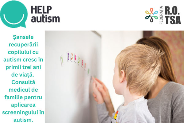 autism, diagnosticare precoce, mesaj de interes public, Help Autism, Federația R.O. TSA