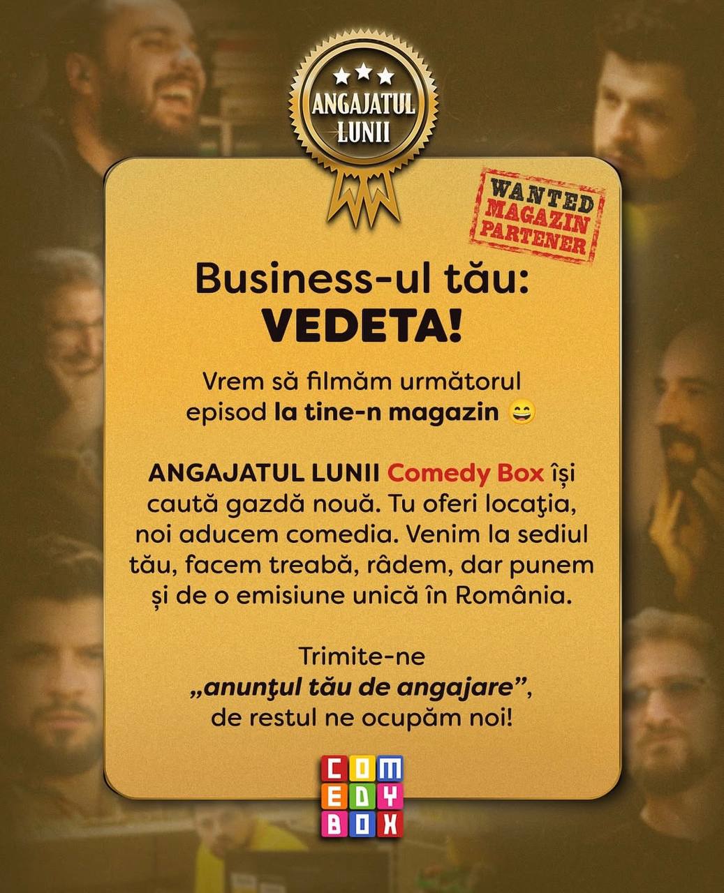 Comedy Box, Angajatul Lunii, Banciu și Negoiță, comedie românească, platformă de comedie
