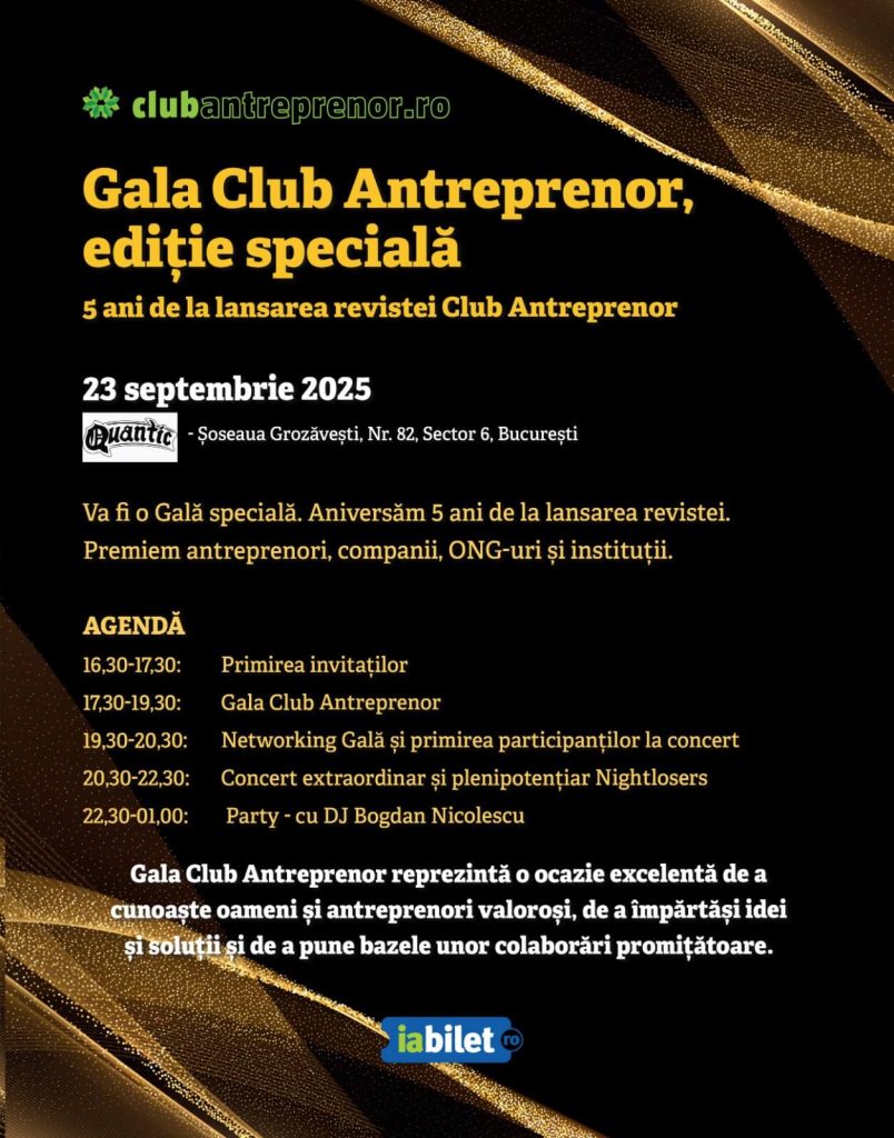Gala Club Antreprenor Ediție Aniversară 5 ani de la lansarea revistei Club Antreprenor PORTRET