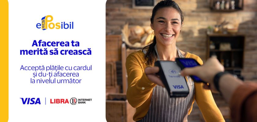 ePOSibil, plăți cu cardul, digitalizare IMM, Libra Internet Bank, Visa România, terminal POS