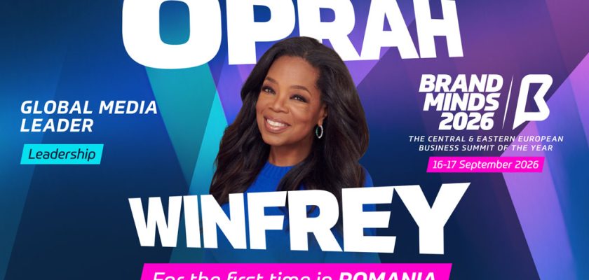 Oprah Winfrey, BRAND MINDS 2026, summit business, leadership, Seth Godin, Loredana Pădurean, Stéphane Garelli, Costas Markides, Romexpo